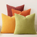 MIULEE Fall Decorative Pillow Covers 20x20 Inch Set of 4 Burnt Orange Green by MIULEE