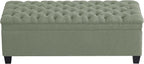 WUTUTUEE 50" Fabric Storage Ottoman Bench, Upholstered Rectangle End of Bed by WUTUTUEE