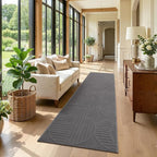 Findosom Washable Runner Rug 2x8, Geometric High-Low Textured Non Slip Hallway - Image 7