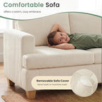 YOUDENOVA 63" Corduroy Sofa Couch Loveseat - Image 4