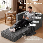 Welnow Folding Sofa Bed with Pillow, Convertible 2-in-1 Sleeper Chair - Image 6