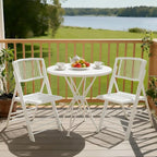 VINGLI Bamboo Folding Chair, Foldable Dining Wood Chairs Comfortable Seat - Image 9