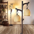 Scenekoy 68" High Farmhouse Rustic Country Cottage Floor Lamp Tree Trunk Faux by SCENEKOY