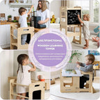 labebe Toddler Standing Tower for 12M+, Montessori Foldable Learning Standing - Image 8