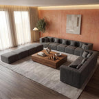 MONVANE Modular Sectional Sofa, Oversized 12 Seat Convertible U Shaped Couch - Image 2