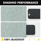 MIULEE 100% Blackout Linen Curtains 42 x 90 Inch Seafoam Green 2 Panels | - Image 7