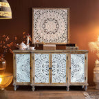 LKTART 63" Vintage Sideboard Buffet Storage Cabinets, French Country Sideboard by LKTART