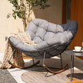 Grand patio Outdoor Rocking Chair, Oversized Papasan Rocking Chair by GrandPatio