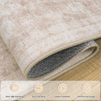 6x9 Area Rugs for Living Room Bedroom Dining Room Washable Beige White | Soft - Image 4