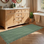 GarveeHome 2.5x10 Scalloped Washable Runner Rug Long Hallway Kitchen Rug | Soft - Image 2