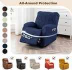 Gennia Recliner Chair Covers 3 Pieces, Waterproof Jacquard Reclining Chair Cover - Image 6