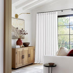Snow White Pinch Pleat Semi Sheer Linen Curtains W70xL120 1 Panel | Light - Image 5