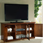Leick Home 82350 Solid Wood Mission Oak Three Door TV Stand - Image 7