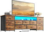 Huuger 63 Inch TV Stand for 65, 70 Inch TV, 11 Drawer Long Dresser by Huuger