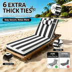 Chaise Lounge Cushion for Outdoor Furniture, Waterproof, Fade-Resistant and - Image 4
