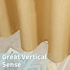 Short Linen Light Filtering Curtains 45 Inch - Image 4