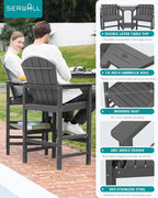 SERWALL Tall Adirondack Chairs Set of 2 - Image 4