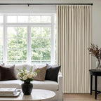 Oatmeal Beige Extra Wide Blackout 60 x 90 Inch Pinch Pleat Curtains 1 Panel | by Twodrapes