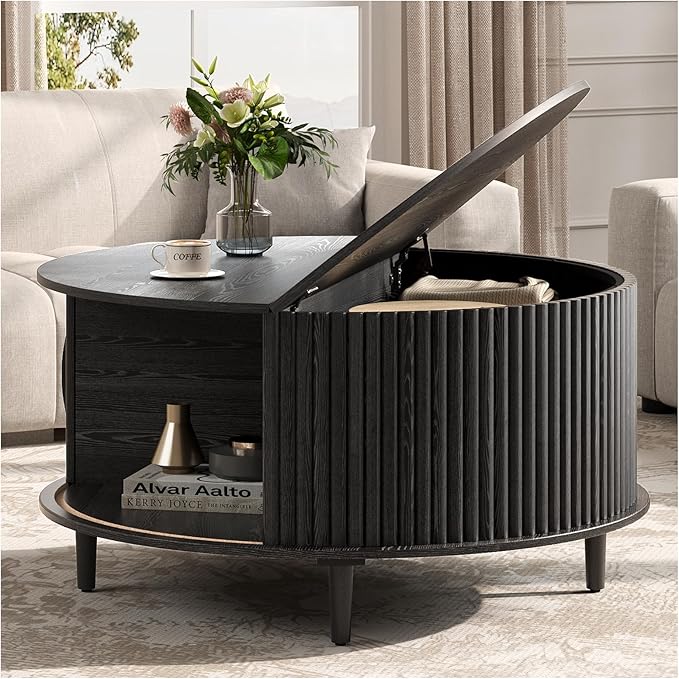 JOINICE, 31.5" Fluted Center Table by Joinice