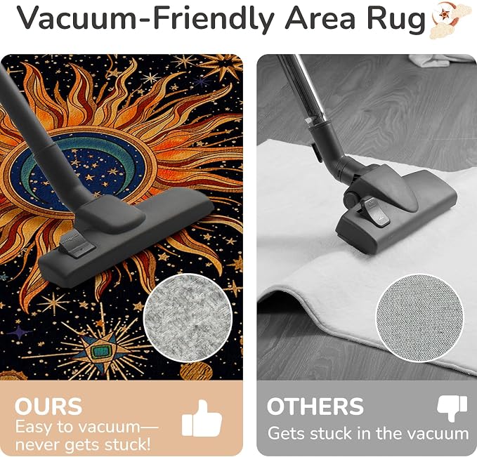 Vacuum-Friendly, 5x7 Washable Area Rug - Image 5