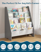 SEIRIONE Sturdy Kids Bookshelf, 4-Tier Book Shelf - Image 6