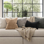 MIULEE Decorative Couch Throw Pillow Covers 18x18 Inch Khaki Camel 2 Pack | - Image 5