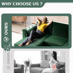 Vongrasig 79" Convertible Sectional Couch Sofa - Image 6