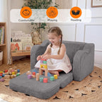 MeMoreCool Toddler Chair Comfy for 1-3 Years Old, Corduroy Kids Couch Bed Fold - Image 4