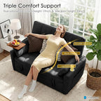 54'' Sleeper Sofa Bed, Convertible Pull Out Couch Futon - Image 10