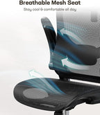 Marsail Ergonomic Mesh Office Chair High Back Home Office Desk Chair - Image 6