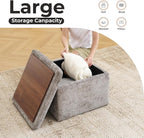 Modern Cube Storage Ottoman, Chenille Ottoman Foot Stools, Ottoman Footstool - Image 5