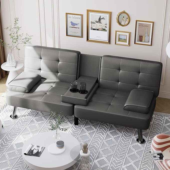 Shahoo Convertible Folding Futon Sofa Bed Sleeper Couch by BuynowfromShahoo