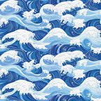 HOMETITUTE Ocean Blue Wave Pattern Wallpaper Peel and Stick Self Adhesive Vinyl - Image 9