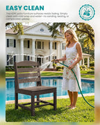 SERWALL Patio Dining Sets for 6 Person, HDPE Dining Set - Image 6