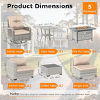 8-Seat Outdoor Wicker Patio Furniture Set - Image 3