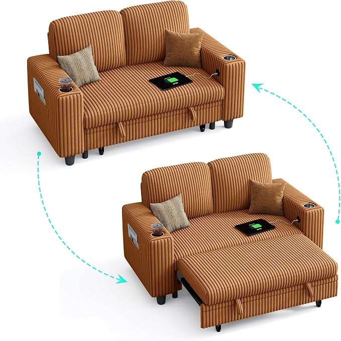 LINSY HOME Sectional Sleeper Sofa Pull Out Couches - Image 6