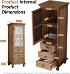 LKTART Solid Wood Accent Storage Cabinet - Image 4