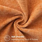 MIULEE Fall Decorative Couch Throw Pillow Covers 20x20 Inch Orange 2 Pack | - Image 3