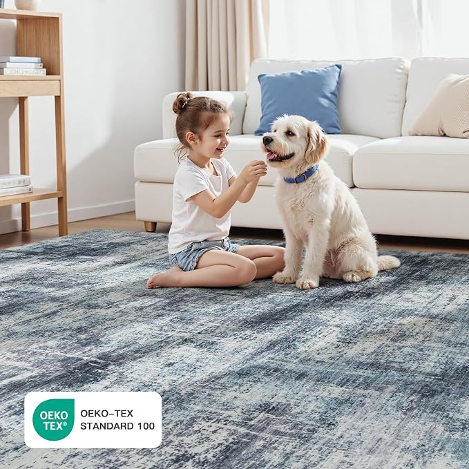 Lofus 5x7 Area Rug for Living Room, Abstract Washable Non-Slip Rugs, Dining Room - Image 5