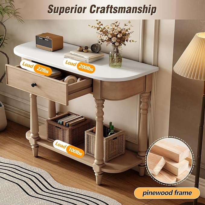 Retro Curved Console Table - Image 5