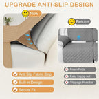 HDCAXKJ 100% Waterproof Reclining Sectional Couch Covers L Shape Recliner Sofa - Image 4