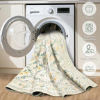 PLHXFR 2.6x10 Washable Runner Rug：Floral Indoor Kitchen Carpet Beige Multi | - Image 9
