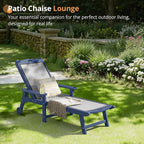 LUE BONA Chaise Lounge Chair Outdoor, HDPS and HDPE Wicker Material, Patio - Image 5
