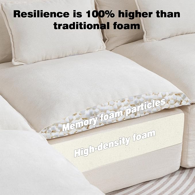 Boneless Couch Sectional Cloud Couch 102.3'' Oversized Modular Sectional Sofa - Image 3