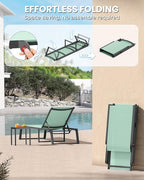 Aluminum Chaise Lounge Chair Outdoor, Foldable& No Assembly Patio Pool Lounge - Image 3