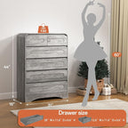 4 Pcs Bedroom Set, Dresser and Nightstand Sets, Modern Wooden Tall 6 Drawer - Image 7