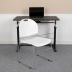 Flash Furniture HERCULES Series 5 Pack 880 lb. Capacity White Ultra-Compact - Image 2
