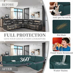 100% Waterproof Sectional Recliner Couch Covers - Image 6