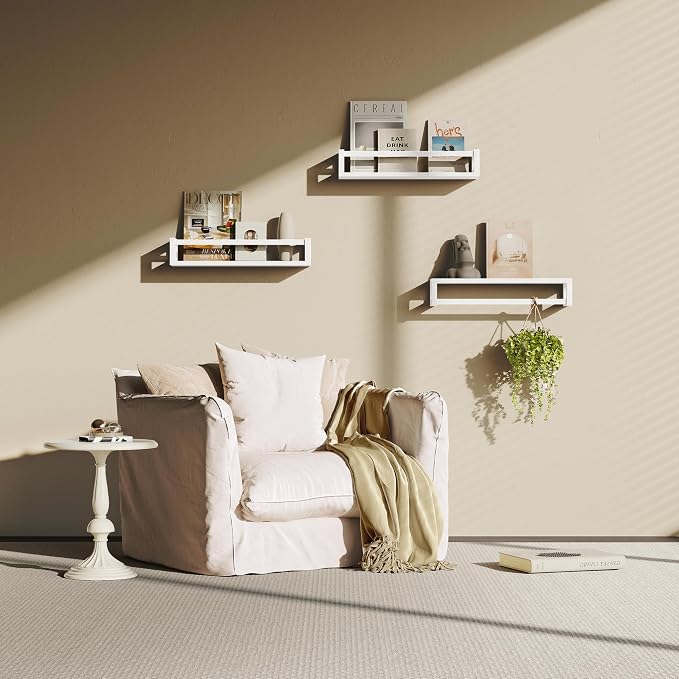 TidyCorner Upgraded Thick Floating Shelves, Solid Wood Bookshelf - Image 7