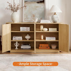 LKTART 64" Buffet Cabinet with Storage, Modern Fluted Accent Sideboard Media - Image 7